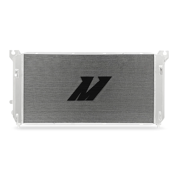Mishimoto 2014+ Chevrolet Silverado 1500 V8 Aluminum Radiator - MMRAD-K2-14 for 2015-2020 Chevrolet Suburban - angle view