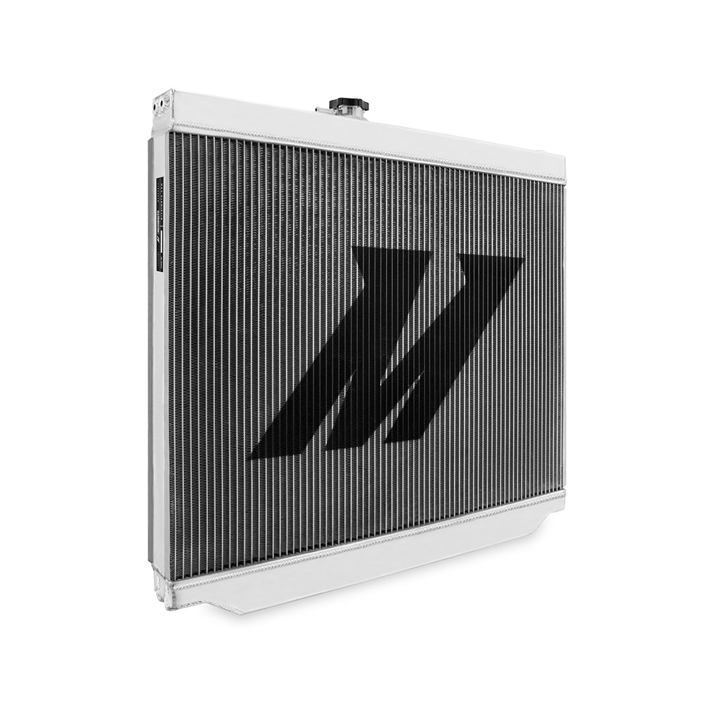 Mishimoto 98-07 Toyota Land Cruiser J100 (2UZ-FE) Aluminum Radiator - MMRAD-LCR-99 for 1998-2007 Lexus LX - angle view