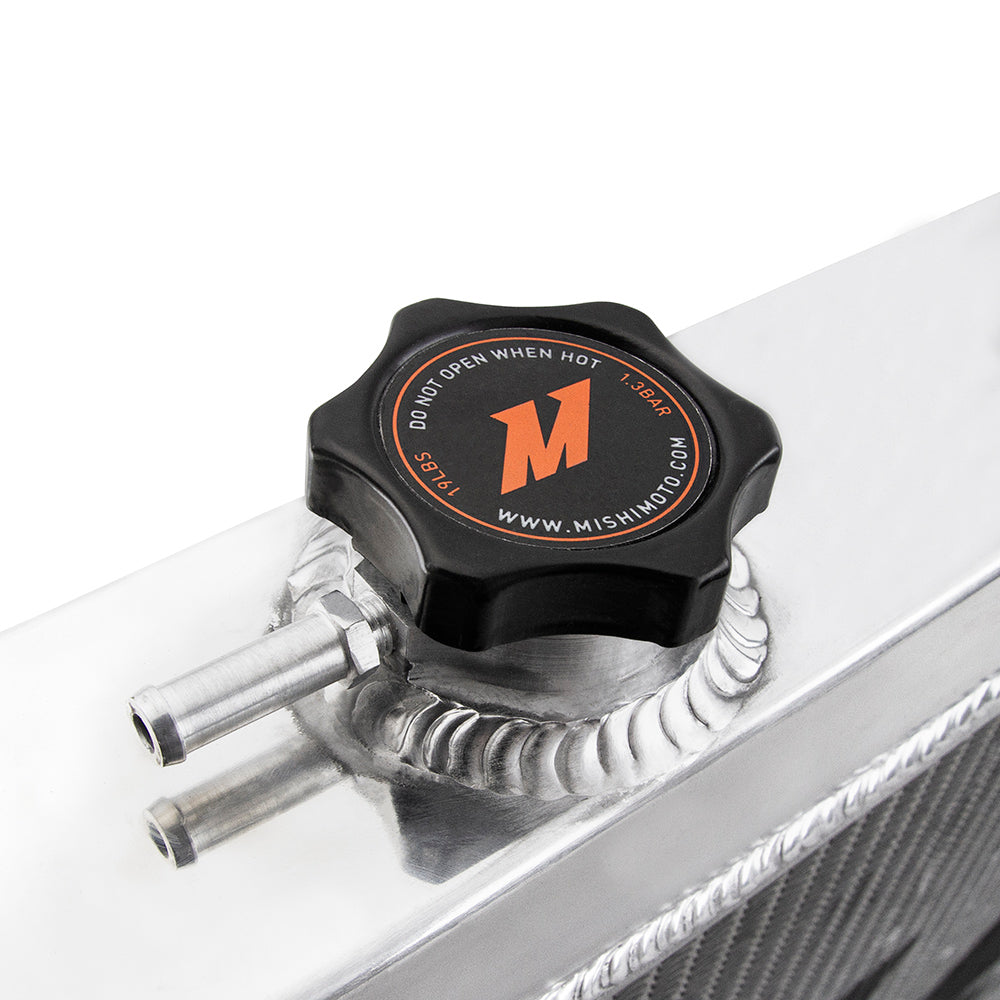 Mishimoto 98-07 Toyota Land Cruiser J100 (2UZ-FE) Aluminum Radiator - MMRAD-LCR-99 for 1998-2007 Lexus LX - installed view