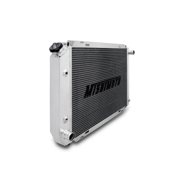Mishimoto 79-93 Ford Mustang Manual Aluminum Radiator - MMRAD-MUS-79 for 1980-1993 Ford Mustang - package contents