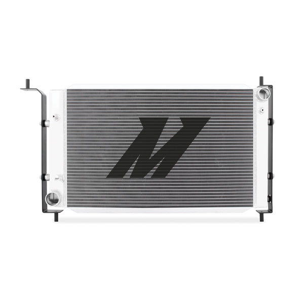 Mishimoto 96 Ford Mustang w/ Stabilizer System Manual Aluminum Radiator - MMRAD-MUS-96B for 1996 Ford Mustang - angle view
