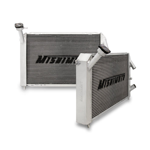 Mishimoto 93-95 Mazda RX7 w/ LS Engine Swap Manual Aluminum Radiator - MMRAD-RX-LS for 1993-1995 Mazda RX 7 - angle view