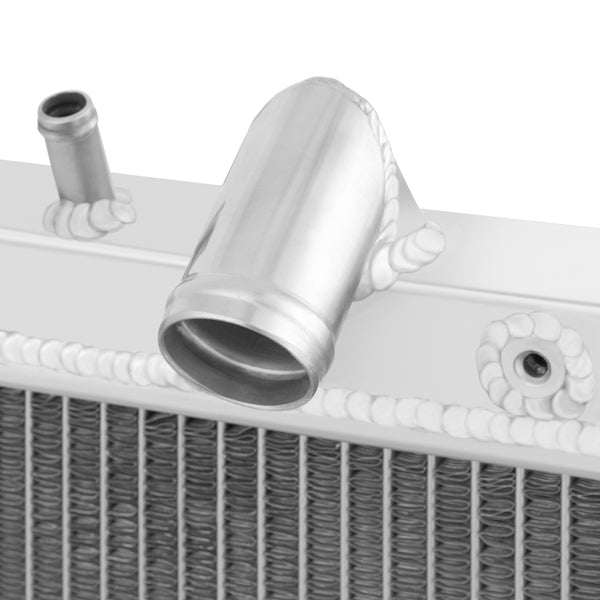 Mishimoto 04-08 Mazda RX8 Manual Aluminum Radiator - MMRAD-RX8-04 for 2004-2008 Mazda RX 8 - angle view