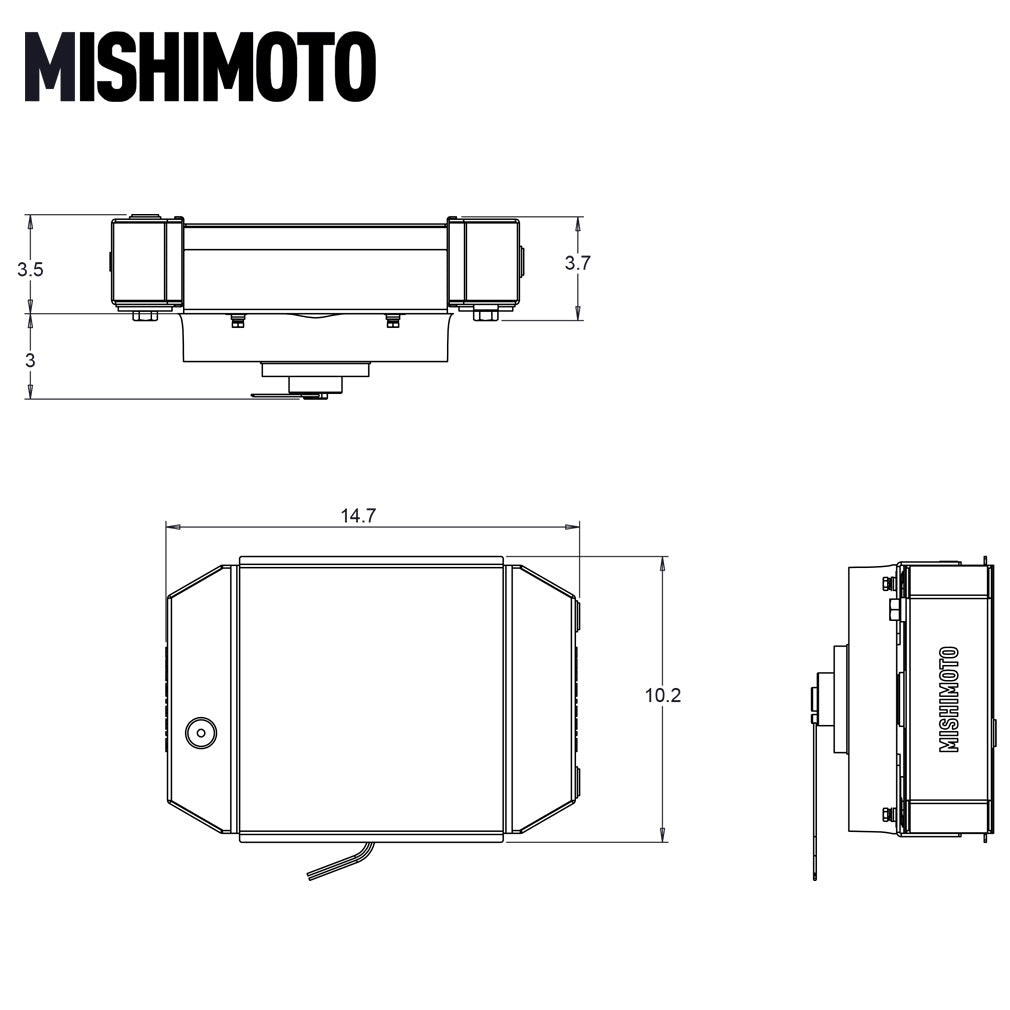 Mishimoto Universal Drag Race Performance Aluminum Radiator - Black - MMRAD-UNI-DRGBK by Mishimoto - package contents