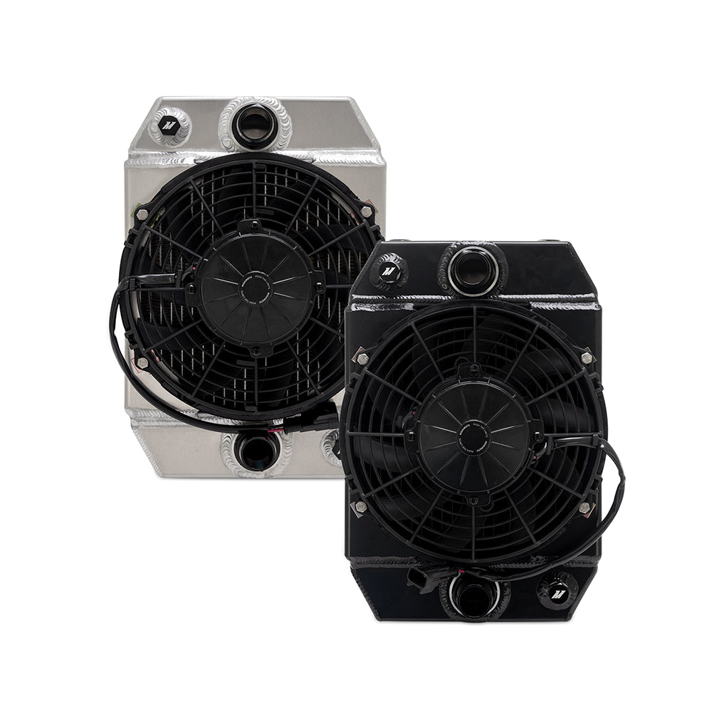 Mishimoto Universal Drag Race Performance Aluminum Radiator - Black - MMRAD-UNI-DRGBK by Mishimoto - angle view