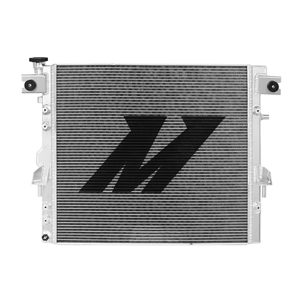 Mishimoto 07-17 Jeep Wrangler JK Performance Aluminum Radiator V2 - MMRAD-WRA-07V2 for 2007-2018 Jeep Wrangler - angle view