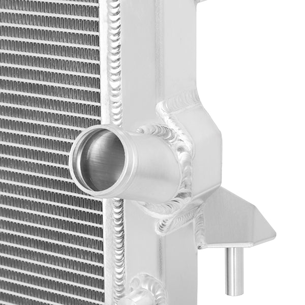 Mishimoto 07-17 Jeep Wrangler JK Performance Aluminum Radiator V2 - MMRAD-WRA-07V2 for 2007-2018 Jeep Wrangler - close-up