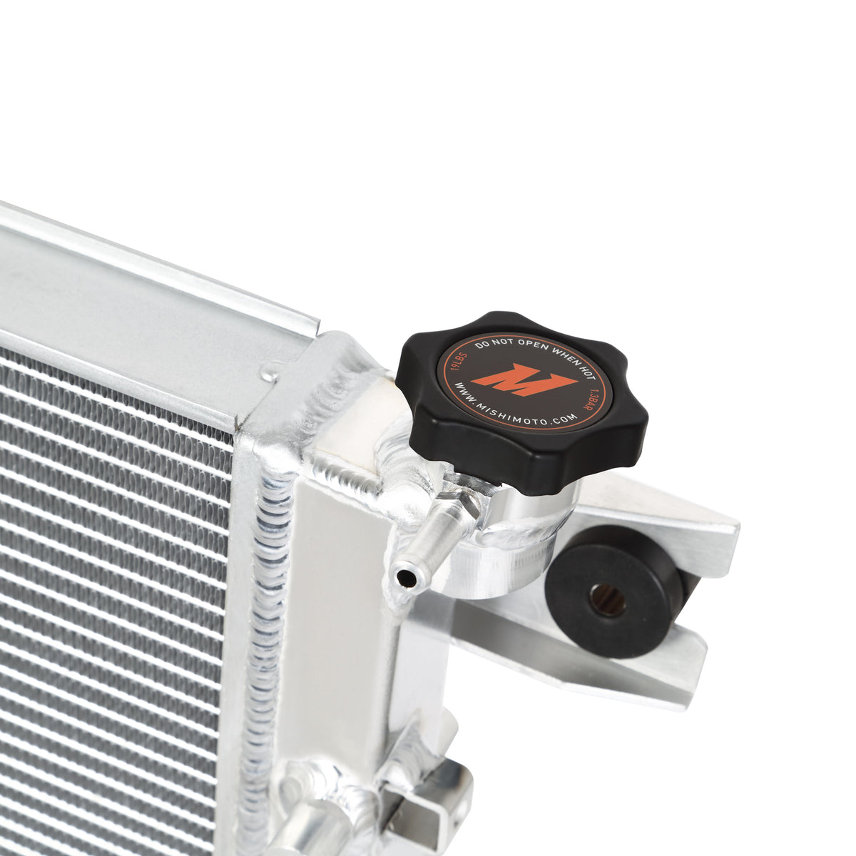 Mishimoto 07-17 Jeep Wrangler JK Performance Aluminum Radiator V2 - MMRAD-WRA-07V2 for 2007-2018 Jeep Wrangler - side view