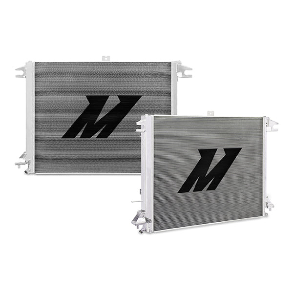 Mishimoto 2016+ Nissan Titan XD 5.0L Cummins Aluminum Radiator - MMRAD-XD-16 for 2016-2017 Nissan TITAN - angle view