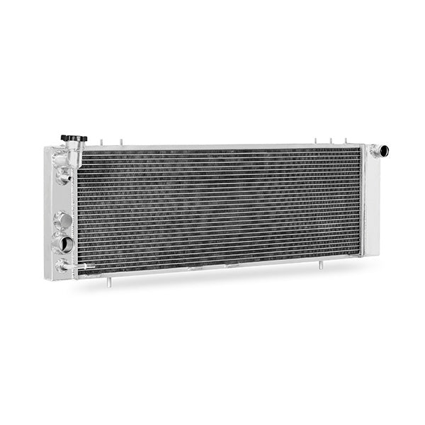 Mishimoto 89-01 Jeep Cherokee XJ Aluminum Radiator - MMRAD-XJ-89 for 1984-2001 Jeep Cherokee - side view