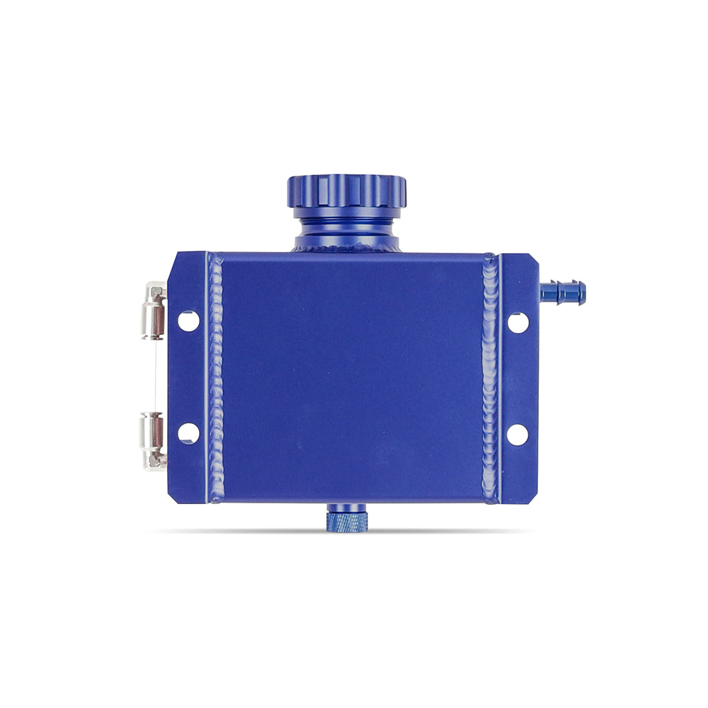 Mishimoto 1L Coolant Overflow Tank - Blue - MMRT-1LBL by Mishimoto - angle view