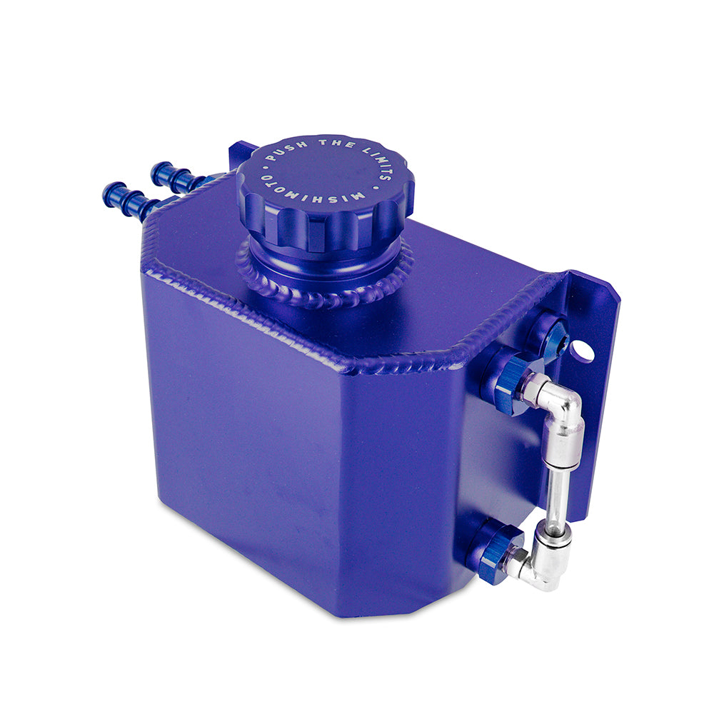 Mishimoto 1L Coolant Overflow Tank - Blue - MMRT-1LBL by Mishimoto - close-up
