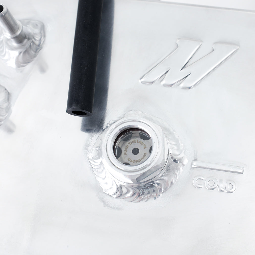Mishimoto 2021+ Ford Bronco 2.3/2.7L EcoBoost Expansion Tank - Polished - MMRT-BR-21P for 2021-2026 Ford Bronco - detail view