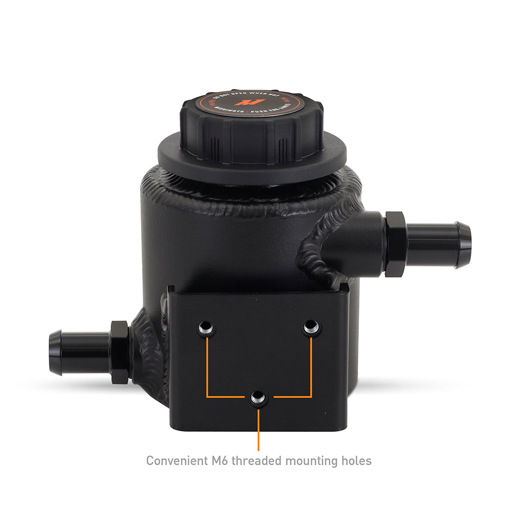 Mishimoto Universal Aluminum Coolant Expansion Tank - MWBK - MMRT-EXP-TRDBK for 1997-2023 Toyota Tacoma - installed view