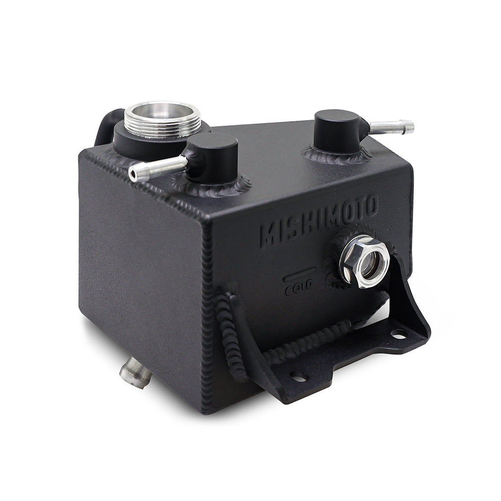 Mishimoto 2024+ Ford Mustang V8/2.3L EcoBoost Expansion Tank - Black - MMRT-MUS-24MWBK for 2024-2026 Ford Mustang - close-up