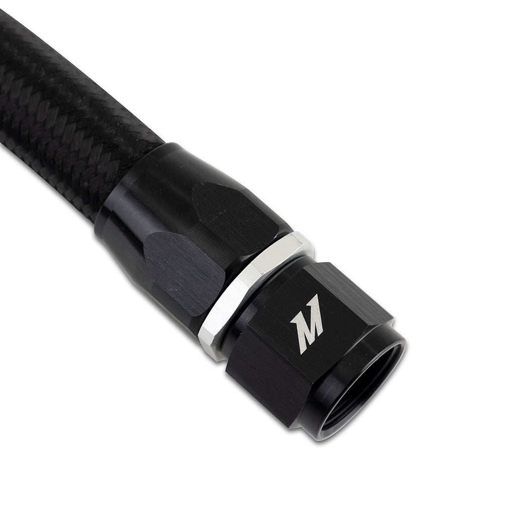Mishimoto Nylon Wrapped Stainless-Steel Braided Hose -10AN 5ft - MMSBH-10-5NBK by Mishimoto - detail view