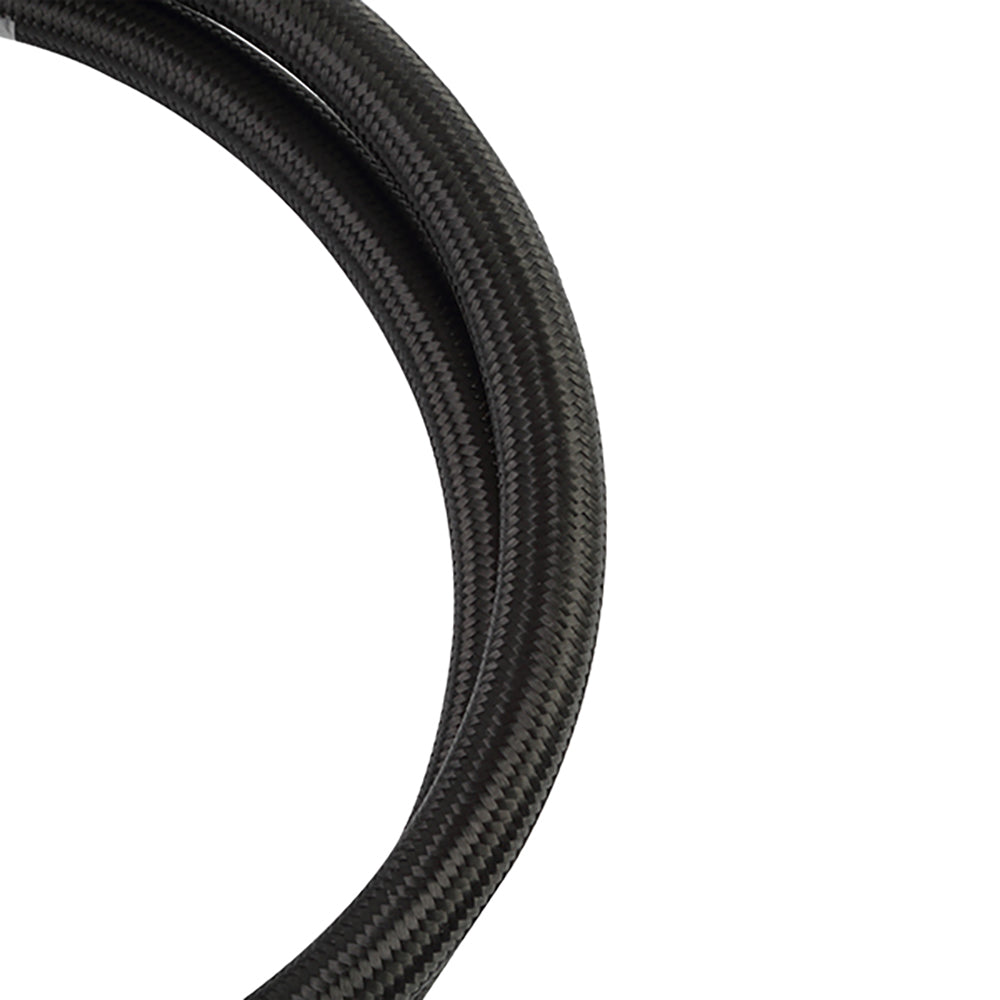 Mishimoto 10Ft Stainless Steel Braided Hose w/ -10AN Fittings - Black - MMSBH-10120-CB by Mishimoto - angle view