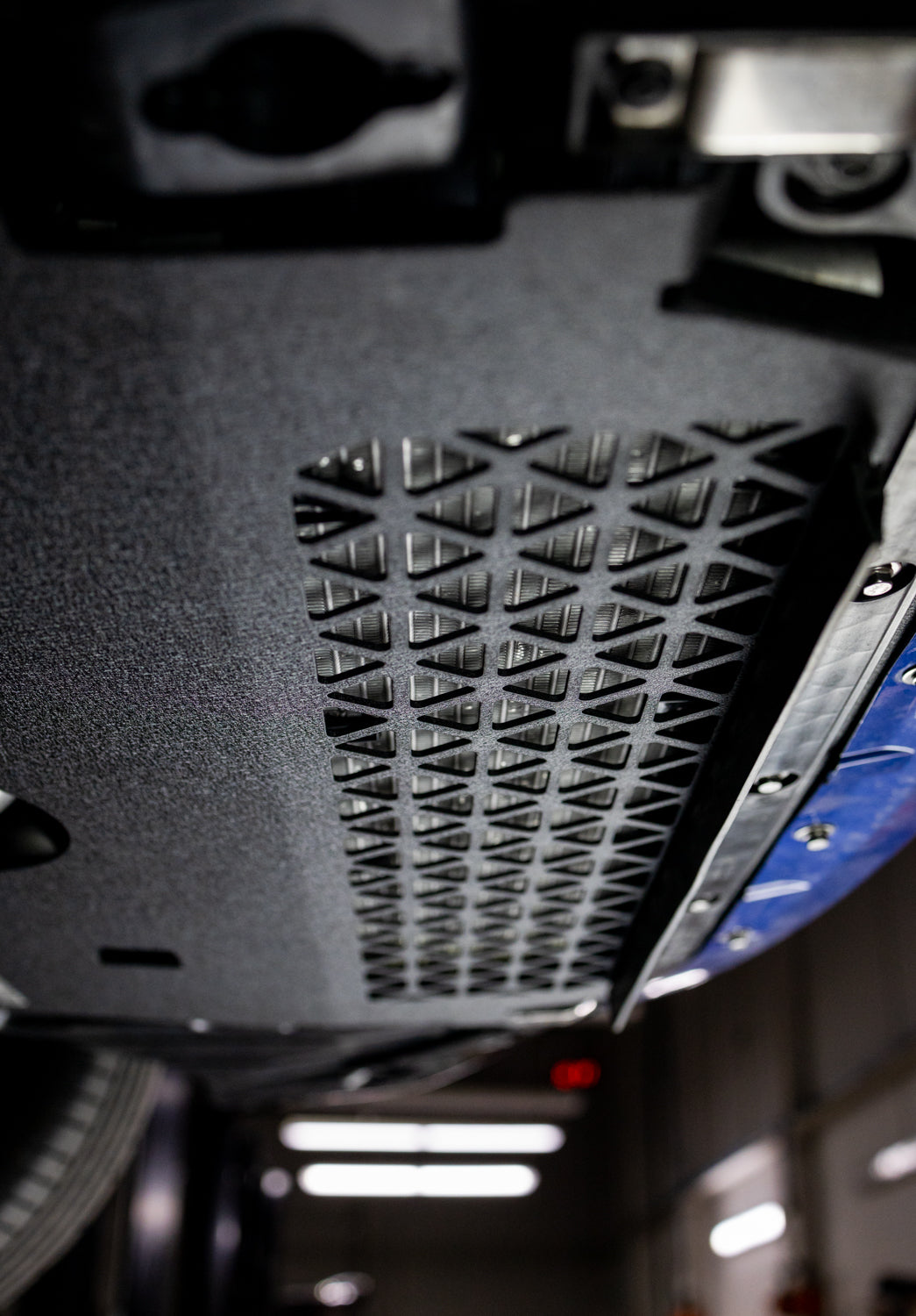 Mishimoto 2021+ BMW G80 M3 Skid Plate Engine - Wrinkle Black - MMSD-G80-21WBK for 2021-2025 BMW M3 - installed view
