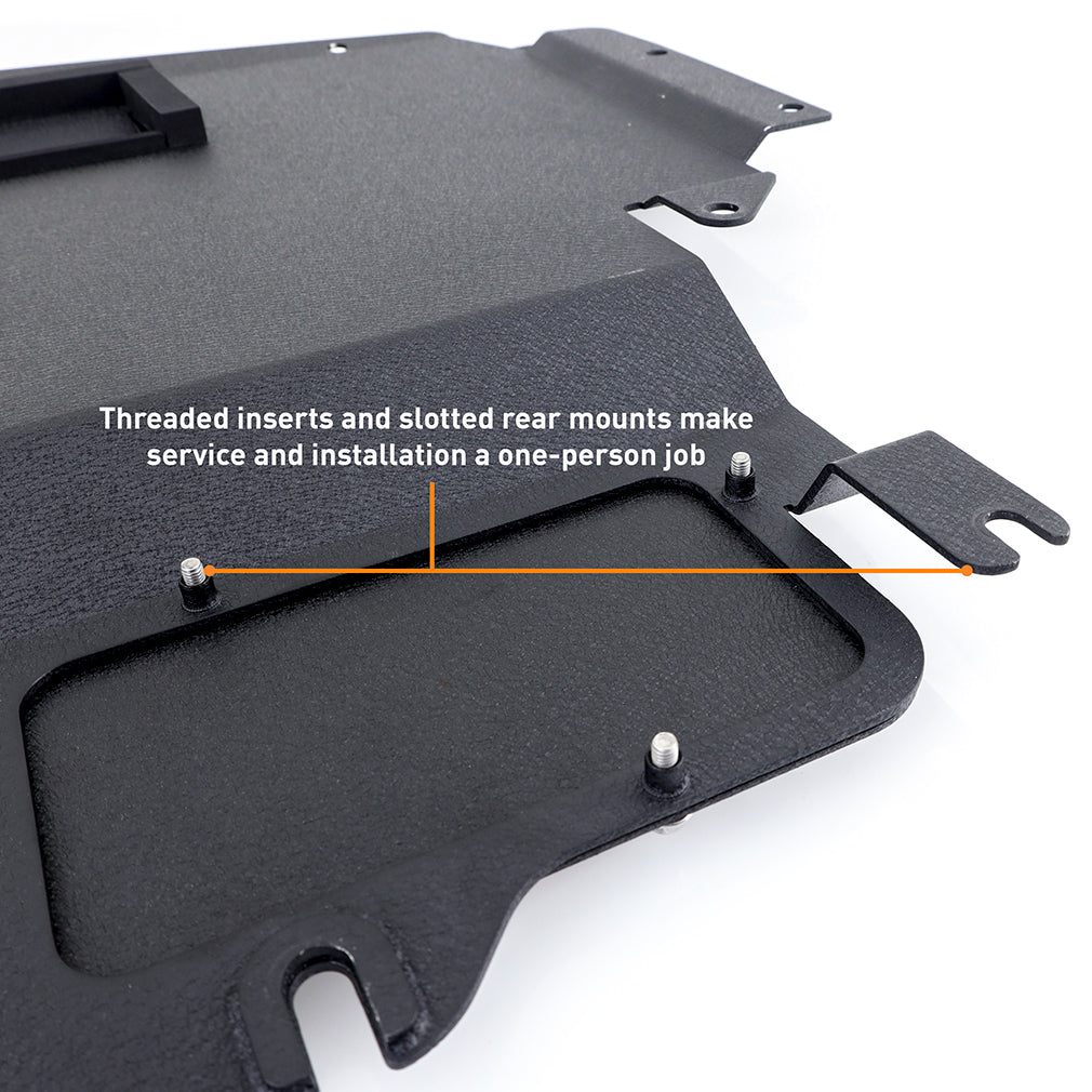 Mishimoto 2023+ Nissan Z Skid Plate Engine - Wrinkle Black - MMSD-Z-23WBK for 2023-2025 Nissan Z - close-up