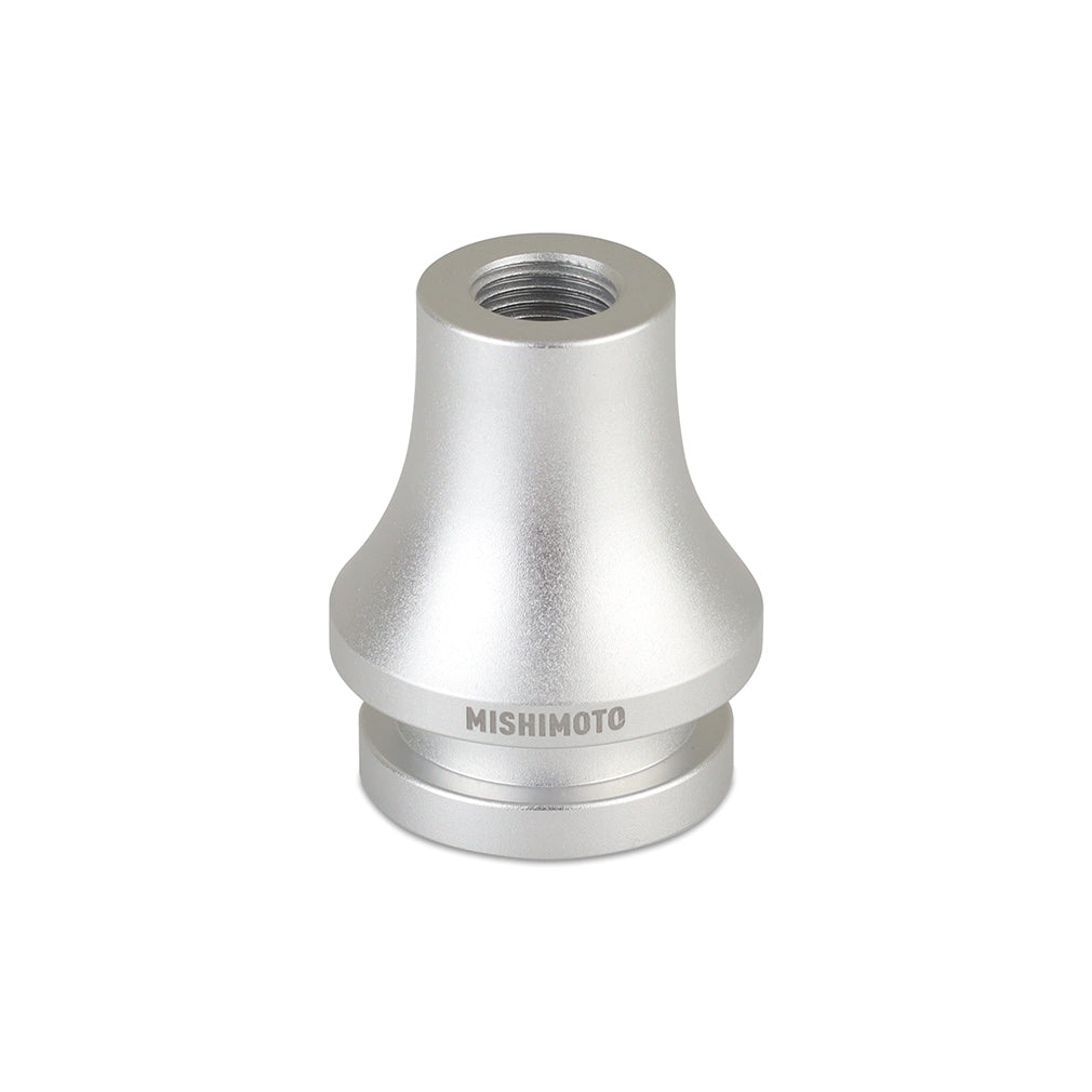 Mishimoto Shift Boot Retainer/Adapter M12x1.25 - Silver - MMSK-RET-12125SL by Mishimoto - angle view
