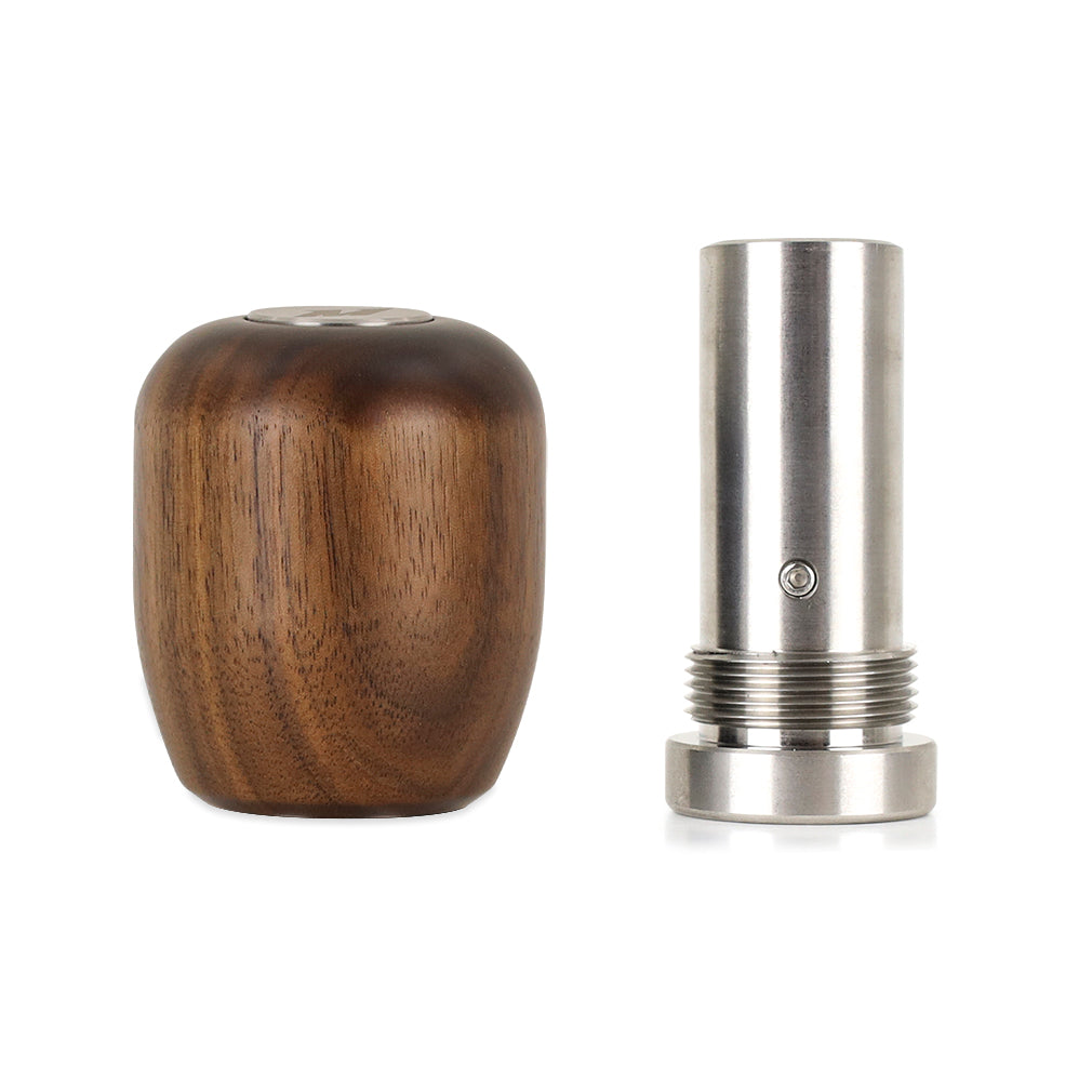 Mishimoto Short Steel Core Wood Shift Knob - Walnut - MMSK-WD-SWN by Mishimoto - angle view