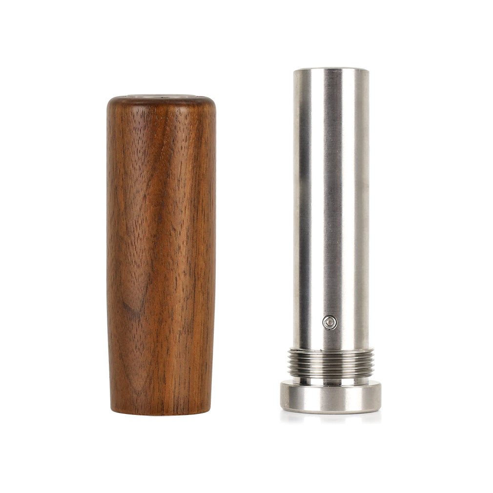 Mishimoto Tall Steel Core Wood Shift Knob - Walnut - MMSK-WD-TWN by Mishimoto - angle view