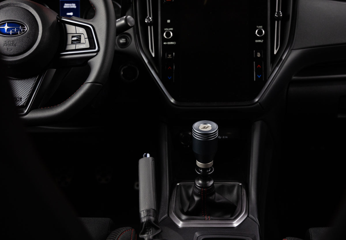 Mishimoto 2022+ Subaru WRX Shift Knob Gunmetal - MMSK-WRX-22GM for 2022-2025 Subaru WRX - detail view