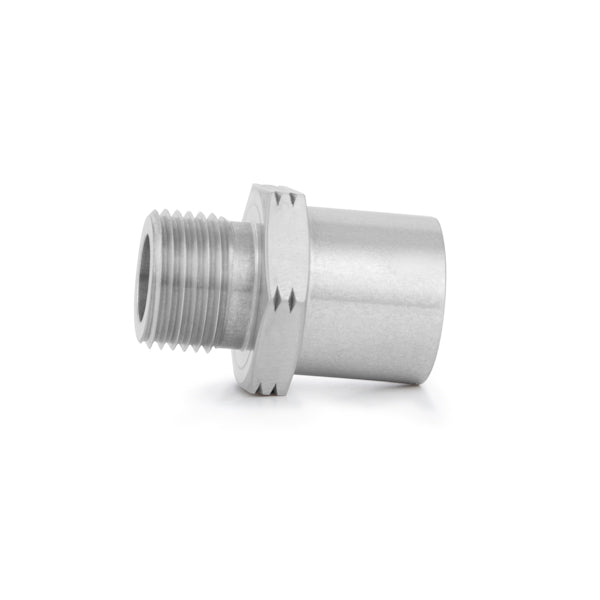 Mishimoto Stainless Steel Sandwich Plate Adapter, 3/4in -16UNF - MMSPA-3416 by Mishimoto - close-up