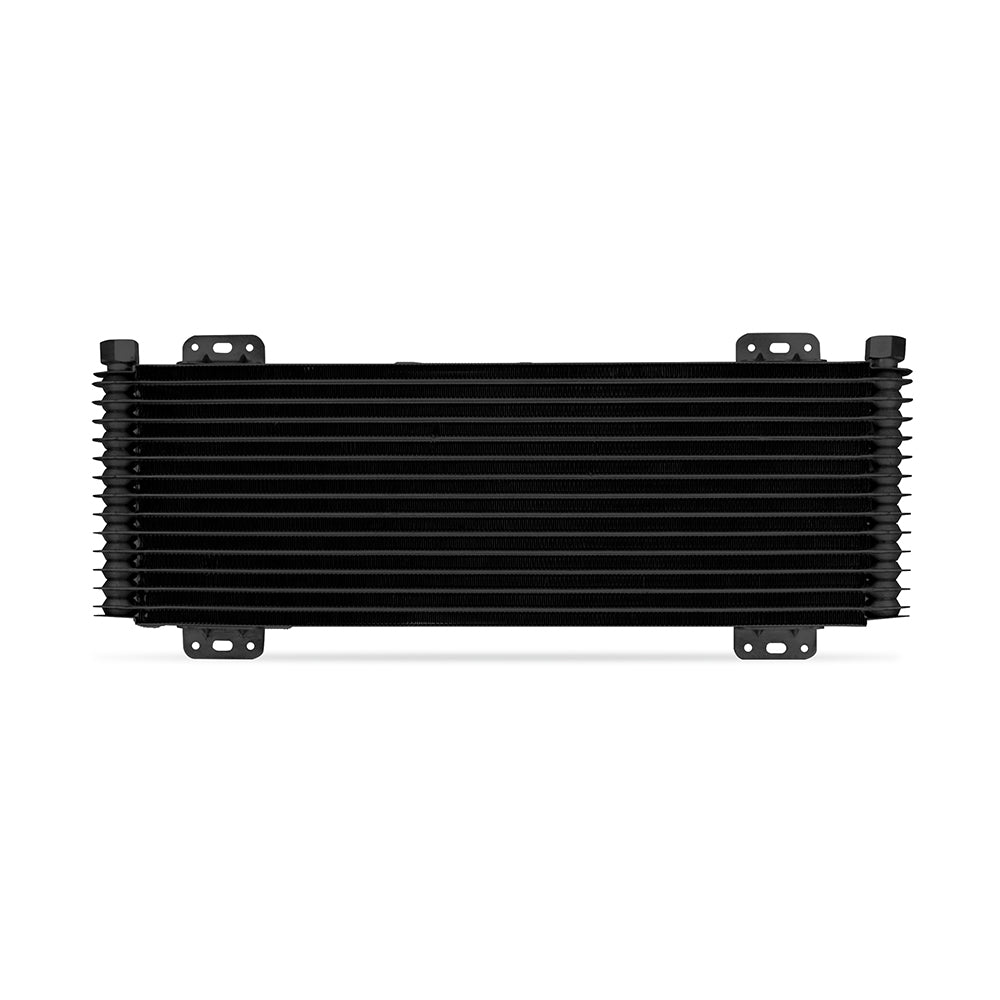 Mishimoto Universal Stacked Plate Trans Cooler 13 Row Black - MMTC-SP-13BK by Mishimoto - angle view