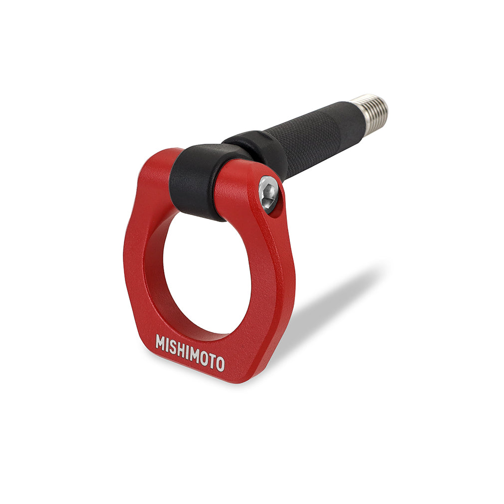 Mishimoto 15-19 BMW F80 M3 Red Racing Front Tow Hook - MMTH-F80-15RD for 2012-2018 BMW M6 - angle view