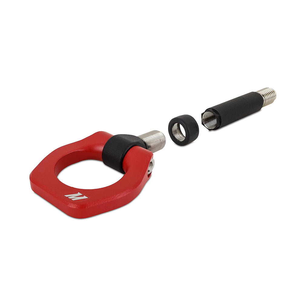 Mishimoto 15-19 BMW F80 M3 Red Racing Front Tow Hook - MMTH-F80-15RD for 2012-2018 BMW M6 - detail view
