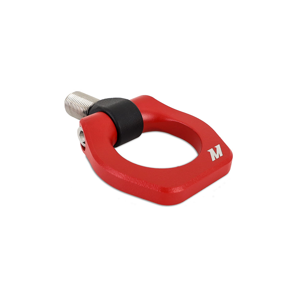 Mishimoto 15-19 BMW F80 M3 Red Racing Front Tow Hook - MMTH-F80-15RD for 2012-2018 BMW M6 - installed view
