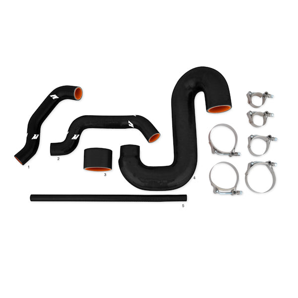 Mishimoto Subaru 02-07 WRX/04-07 STi Top-Mount Intercooler Kit - Powder Coated Black & Black Hoses - MMTMIC-WRX-01BKBK for 20