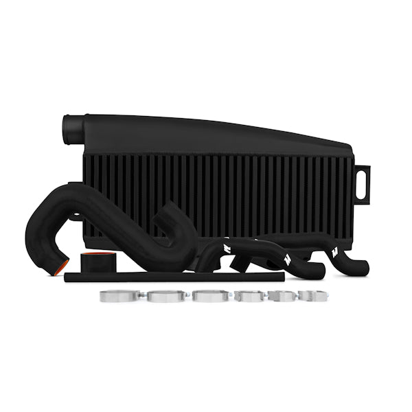 Mishimoto Subaru 02-07 WRX/04-07 STi Top-Mount Intercooler Kit - Powder Coated Black & Black Hoses - MMTMIC-WRX-01BKBK for 20