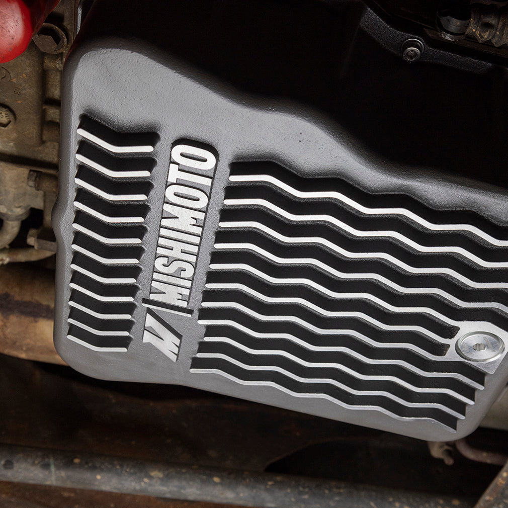 Mishimoto 01-19 Duramax Allison A1000 Transmission Pan Cast GR - MMTP-DMAX-01 for 2006-2019 Chevrolet Silverado 2500 - front 