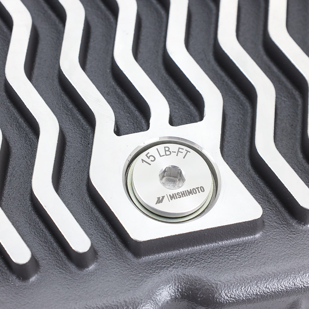 Mishimoto 01-19 Duramax Allison A1000 Transmission Pan Cast GR - MMTP-DMAX-01 for 2006-2019 Chevrolet Silverado 2500 - side v