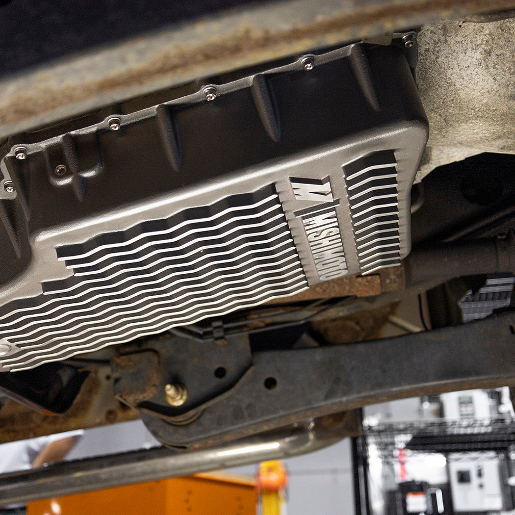 Mishimoto 2011+ Powerstroke 6R140 Transmission Pan - Cast - GR - MMTP-F2D-11 for 2011-2022 Ford F 250 - front view