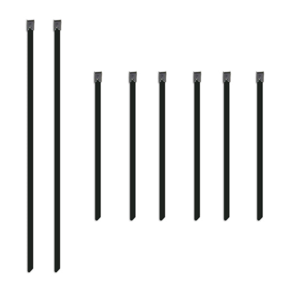 Mishimoto Set of Six 6in & Two 14in Stainless Steel Locking Ties - MMTW-TIES