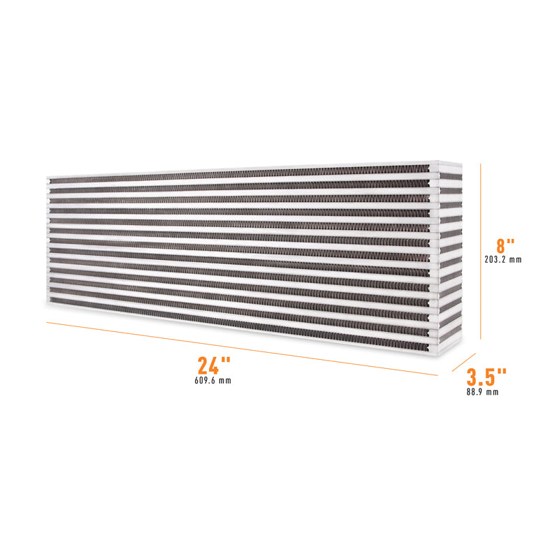 Mishimoto Universal Air-to-Air Intercooler Core - 24in / 8in / 3.5in - MMUIC-05 by Mishimoto - detail view