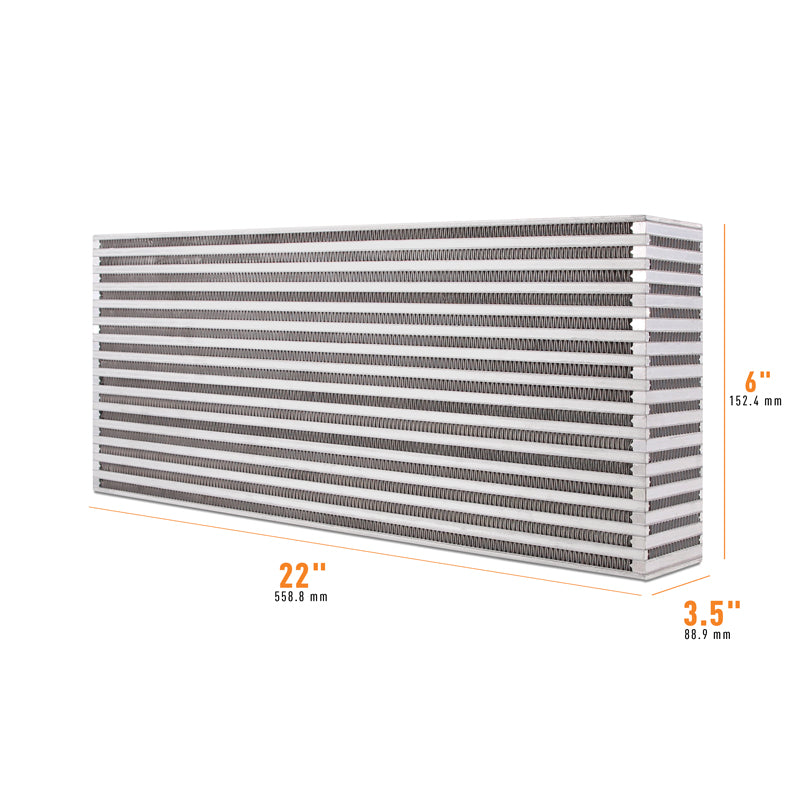 Mishimoto Universal Air-to-Air Intercooler Core - 22in / 6in / 3.5in - MMUIC-09 by Mishimoto - detail view