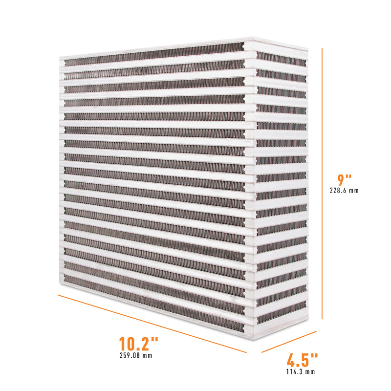 Mishimoto Universal Air-to-Air Intercooler Core - 10.2in / 9in / 4.5in - MMUIC-22 by Mishimoto - angle view