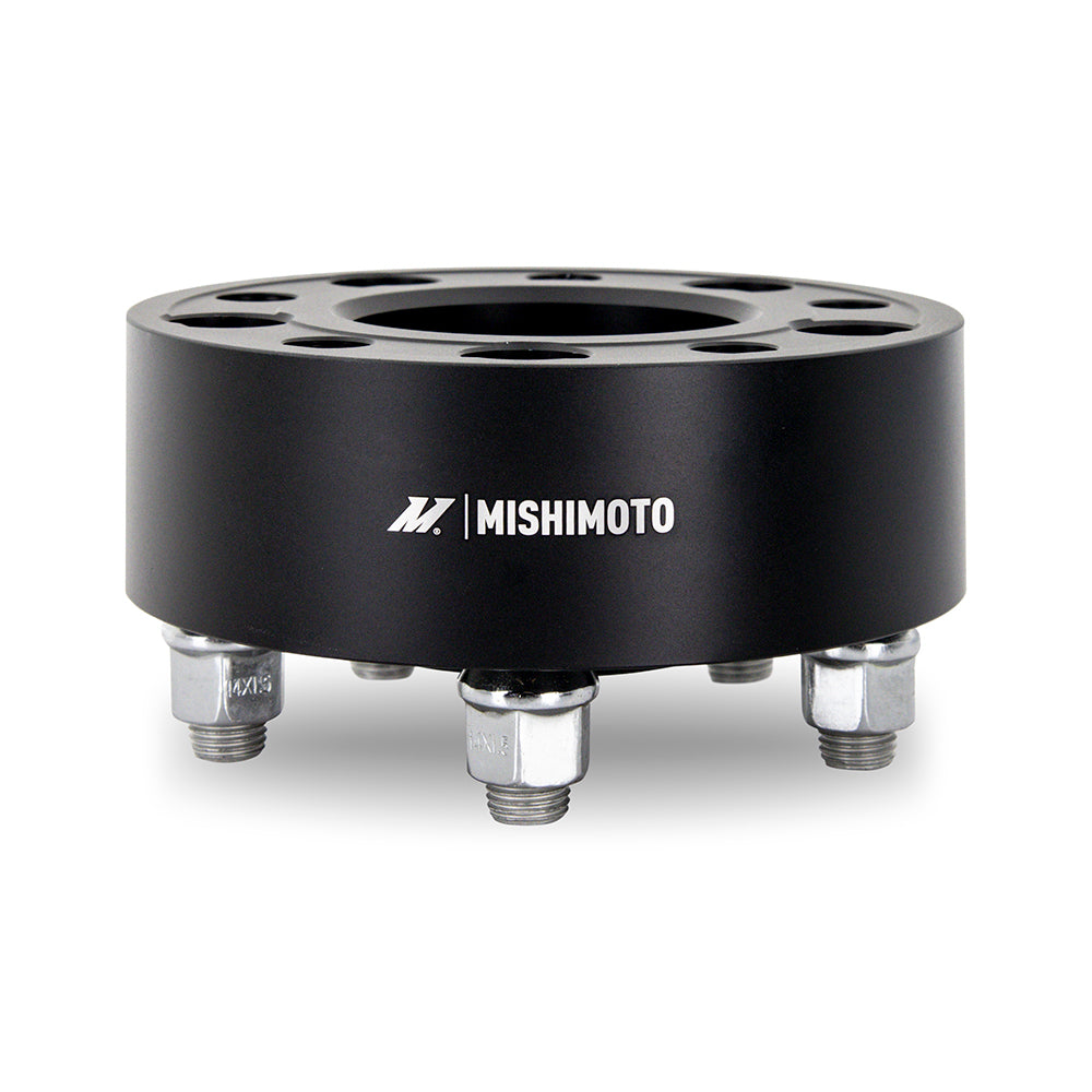 Mishimoto Wheel Spacers - 5x100 - 56.1 - 50 - M12 - Black - MMWS-008-500BK for 1993-2023 Subaru Impreza - angle view