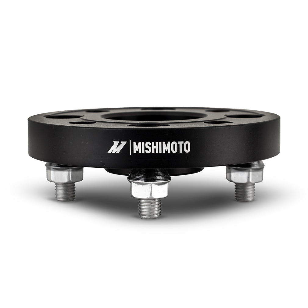 Mishimoto Wheel Spacers - 4x100 - 56.1 - 20 - M12 - Black - MMWS-011-200BK for 1980-2005 Honda Civic - angle view
