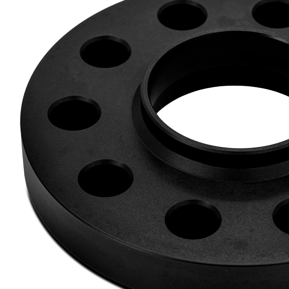 Mishimoto Wheel Spacers - 5x112 - 66.5 - 20 - M14 - Black - MMWS-015-200BK for 2015-2024 Mini Cooper - angle view