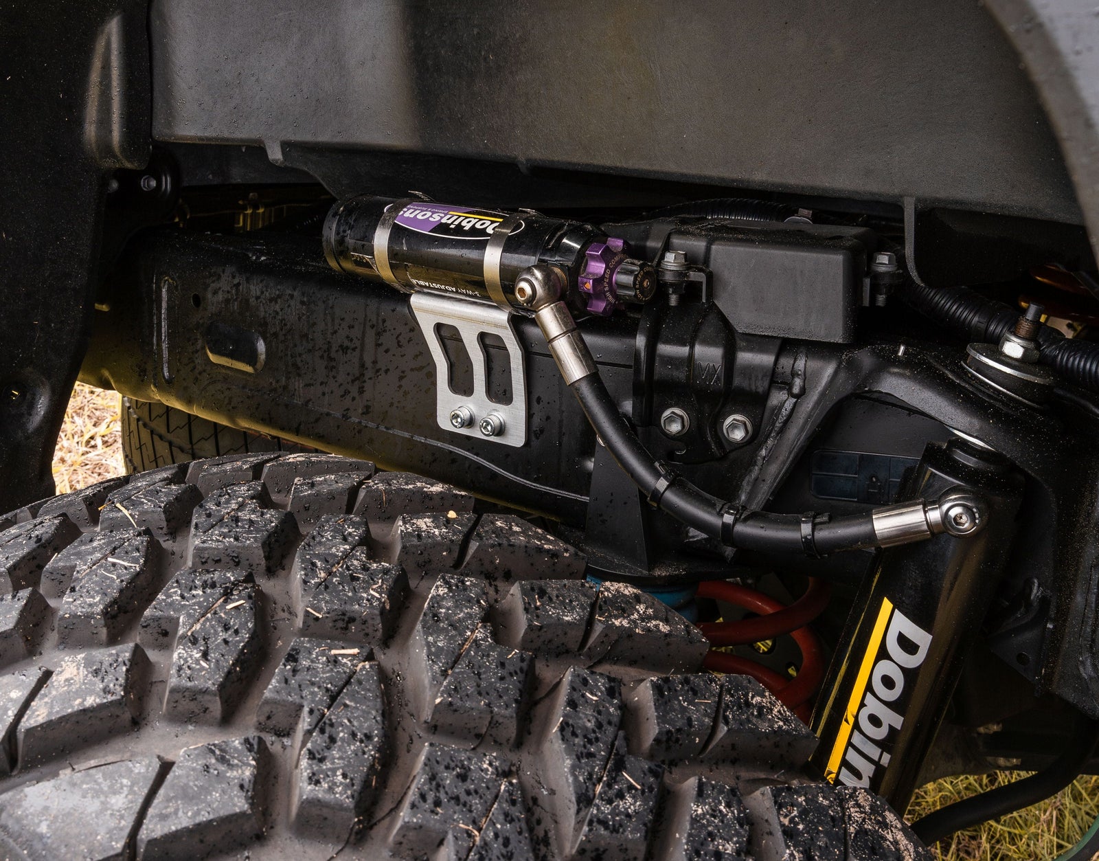Dobinsons - Reservoir Mount Kit for Rear 4th Gen Tacoma - Raw Aluminum Finish - RM59-063