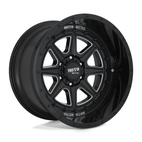 Moto Metal Mo801 Phantom 20X10 5X127 -18MM Gloss Black Milled