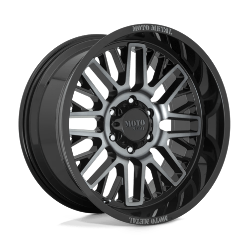 Moto Metal Mo802 Warlock 20X9 8X180 +18MM Gloss Black Mach W/ Gray Tint