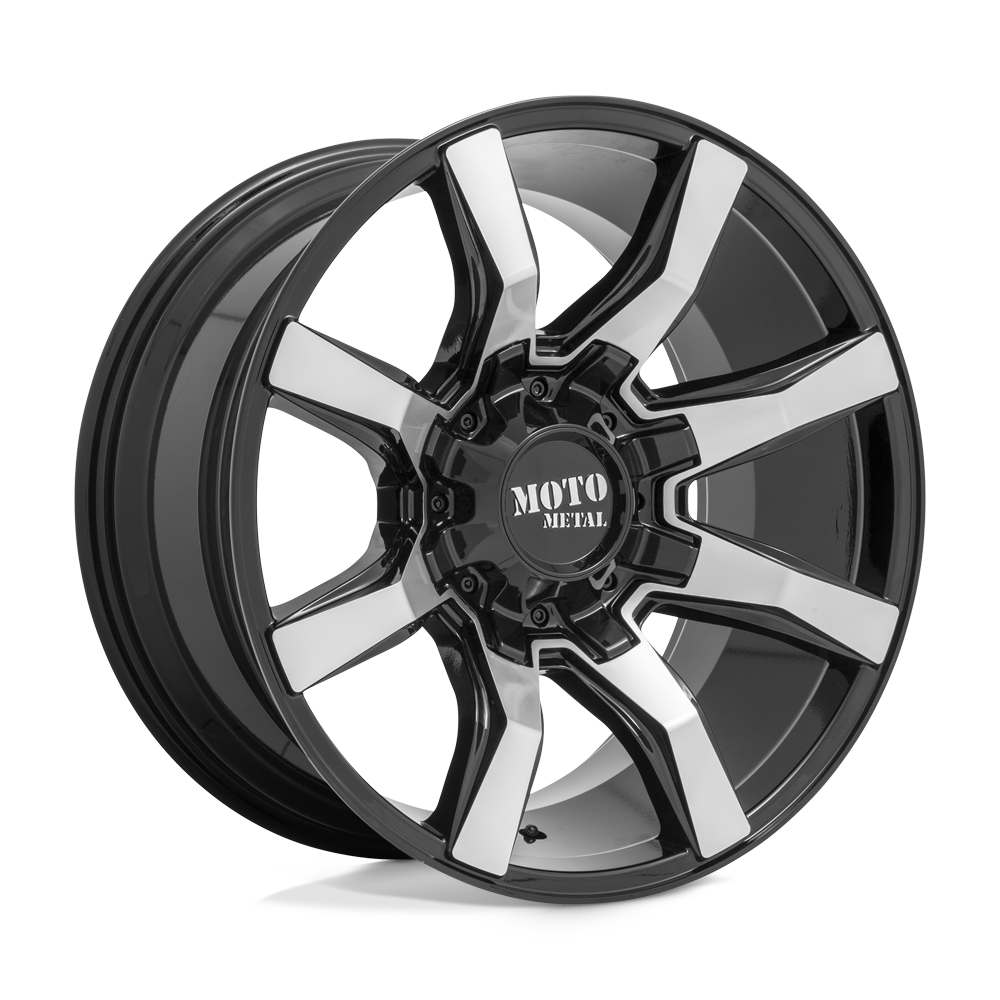 Moto Metal Mo804 Spider 22X12 8X170 -44MM Gloss Black Machined