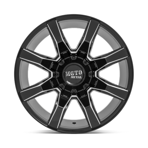 Moto Metal Mo804 Spider 20X10 8X165.1 -18MM Gloss Black Milled