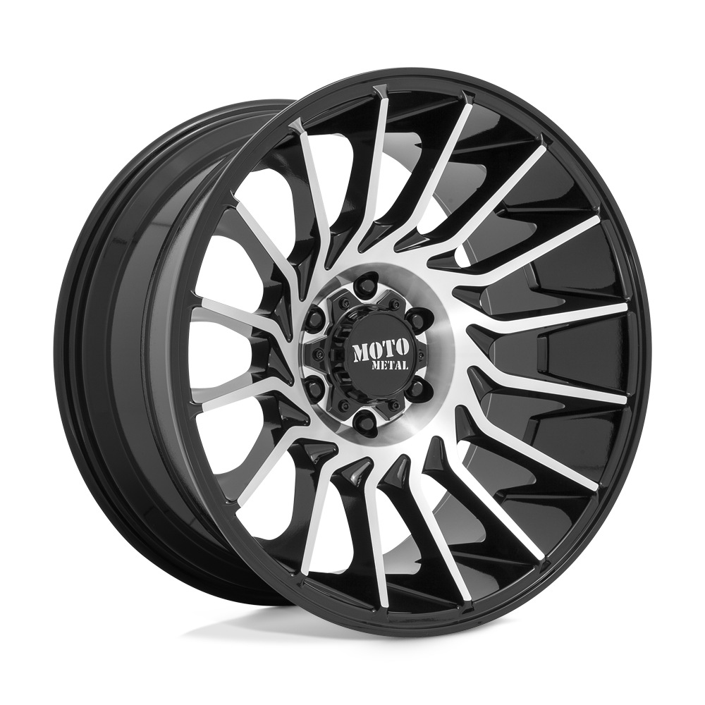 Moto Metal Mo807 22X10 6X139.7 -18MM Gloss Black Machined